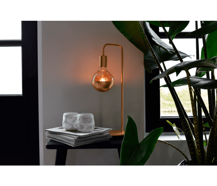 Calex | U-Line Tischleuchte | Gold | E27-Fassung | Mit Ein/Aus-Schalter | Max. 1x60W | H53cm | 150cm Kabel