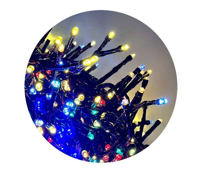 Modee | Weihnachtsbeleuchtung LED-Lichterkette | 2,1m | 384 Lichter mit 8 Lichtstufen | IP44 | Mehrfarbig