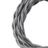 Bailey Stauben Kabel gedreht 2x0,75mm metallic silber 3m Bailey Stauben Kabel gedreht 2x0,75mm metallic silber 3m