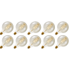 Lighto | LED-Faden | Große Fassung E27 | Globelamp | Gold | 125mm | 5W | 10 Stück Lighto | LED-Faden | Große Fassung E27 | Globelamp | Gold | 125mm | 5W | 10 Stück