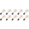 Lighto | LED-Glühfaden | Große Fassung E27 | Standard Glühbirne | Hell | 60mm | 4W | 10 Stück Lighto | LED-Glühfaden | Große Fassung E27 | Standard Glühbirne | Hell | 60mm | 4W | 10 Stück