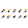 Lighto | LED-Glühbirne | G4-Fassung | Glühbirne zum Einstecken | Klar | 10mm | 1W | 10 Stück | 12V