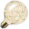 Calex | LED-Glühfaden | Große Fassung E27 | G125 Globe | Sterne | Gold | 1,5W