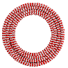 Calex | Textilummanteltes Kabel | 2x0,75mm² | 1,5M | Rot/Weiß | 60W Calex | Textilummanteltes Kabel | 2x0,75mm² | 1,5M | Rot/Weiß | 60W