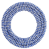 Calex | Textilummanteltes Kabel | 2x0,75mm² | 1,5M | Blau/Weiß | 60W