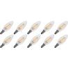 Lighto | LED-Faden | Kleine Fassung E14 | Kerzenlampe | Hell | 35mm | 4W | 10 Stück Lighto | LED-Faden | Kleine Fassung E14 | Kerzenlampe | Hell | 35mm | 4W | 10 Stück