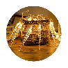 Modee | Weihnachtsbeleuchtung LED-Lichterkette | 2,85m | 20 Lichter | IP44 | Warmweißes Licht