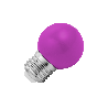 Lighto | LED-Glühbirne | Große Fassung E27 | Kugelbirne | Lila | 45mm | 1W