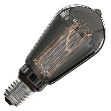 Calex | LED-Glühfaden | Große Glühbirne E27 | Edison-Lampe | 64mm | 3,5W | Titanium