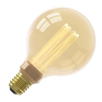 Calex | LED-Glühfaden | Große Fassung E27 | Kugel G95 | Gold | 3,5W