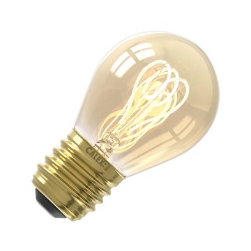 Calex | LED-Glühfaden | Große Fassung E27 | P45 | Globe | Gold | 4W