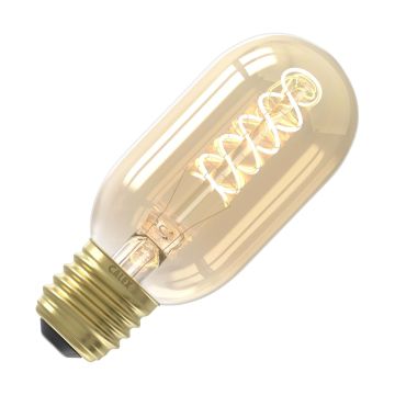 Calex | LED-Glühfaden | Große Glühbirne E27 | T45 | Röhre | Gold | 3.8W