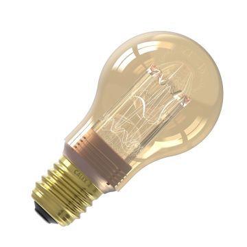 Calex | LED-Glühfaden | Große Fassung E27 | A60 Standard | Gold | 3,5W