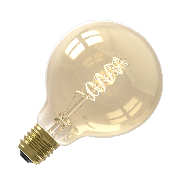 Calex | LED-Glühfaden | Große Fassung E27 | G95 Globe | Gold | 5,5W | 3-stufig dimmbar