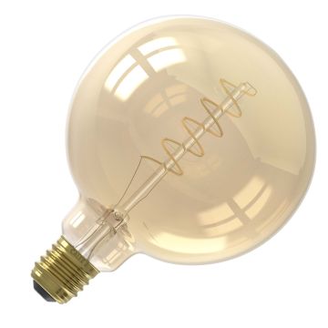 Calex | LED-Glühfaden | Große Fassung E27 | G125 Globe | Gold | 5,5W | 3-stufig dimmbar