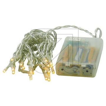 EGB LED Strang 20 Weihnachtslichter mit Zeitschaltuhr auf Batterien für drinnen