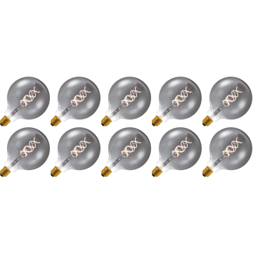 Lighto | LED filament | Grote fitting E27 | Globelamp | Goud | 125mm | 5W | 10 stuks