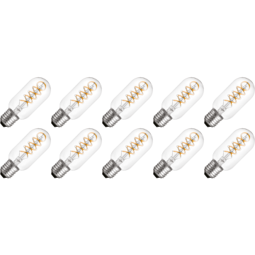 Lighto | LED filament | Grote fitting E27 | Buislamp | Helder | 45mm | 5W | 10 stuks