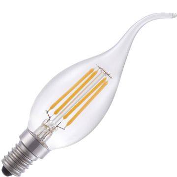Lighto | LED Windstoßkerzenlampe | E14 Dimmbar | 4W (ersetzt 40W)