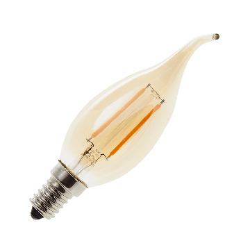 Lighto | LED Kerzenlampe Tip | E14 | 2W (ersetzt 20W) Gold