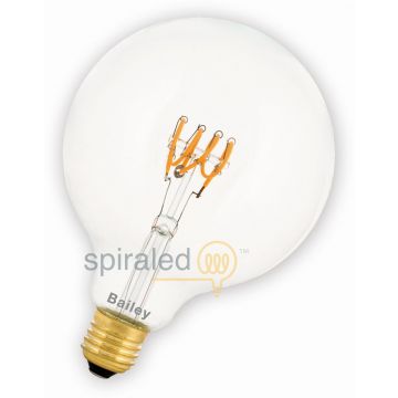 Bailey Spiraled Leslie | LED Globelampe | E27 4W (ersetzt 40W) 125mm Dimmbar