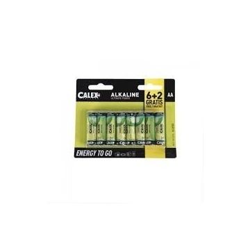 Calex Alkaline penlite AA Batterien Vorteilspaket 6+2 Stück