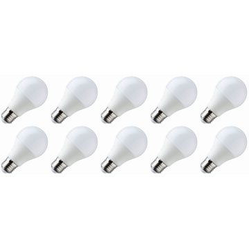 Lighto | LED lamp | Grote fitting E27 | Standaardlamp | Helder | 60mm | 12W | 10 stuks