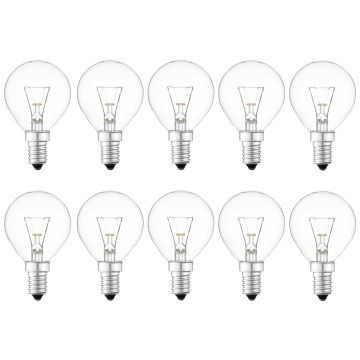 10x Glühbirne Tropfenlampe | E14 Dimmbar | 60W