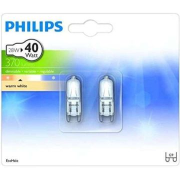 PHILIPS | 2x Halogen-Stecklampe | G9 230V