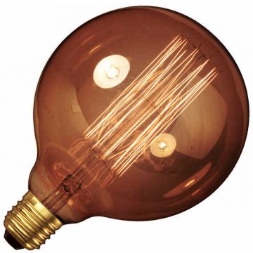 Kohlefadenlampe Globelampe | E27 Dimmbar | 40W 125mm Gold