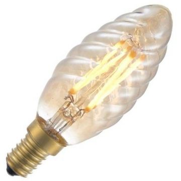 SPL LED Filament Kerzenlampe Gedrehte | 4W E14 | Dimmbar Gold