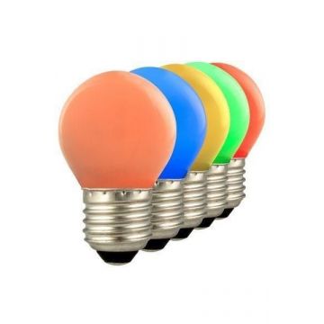 Lighto | LED 5x Tropfenlampe Plastik | E27 | 1W Rot/Gelbe/Orange/Grün/Blau