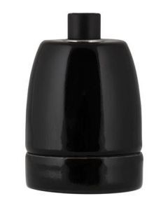 Bailey Fassung Porzellan E27 schwarz