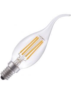 Lighto | LED Windstoßkerzenlampe | E14 Dimmbar | 4W (ersetzt 40W)