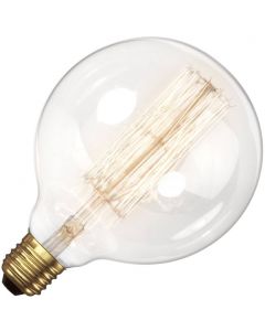 Kohlefadenlampe Globelampe | E27 Dimmbar | 60W 125mm Klar
