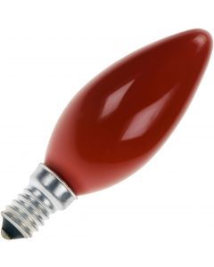 Glühbirne Kerzenlampe | E14 Dimmbar | 25W Rot