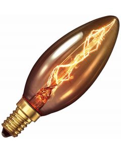 Kohlefadenlampe Kerzenlampe | E14 Dimmbar | 25W Gold
