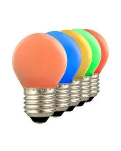Lighto | LED 5x Tropfenlampe Plastik | E27 | 1W Rot/Gelbe/Orange/Grün/Blau