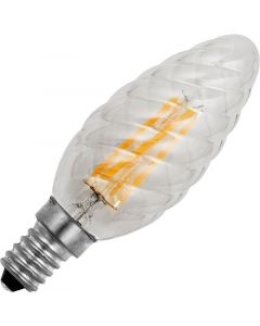 SPL | LED Kerzenlampe gedreht| E14 4W (ersetzt 25W) Dimmbar
