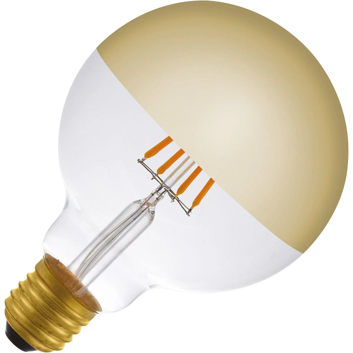 Lighto | LED-Faden | Große Fassung E27 | Globelamp | Gold | 95mm | 4W