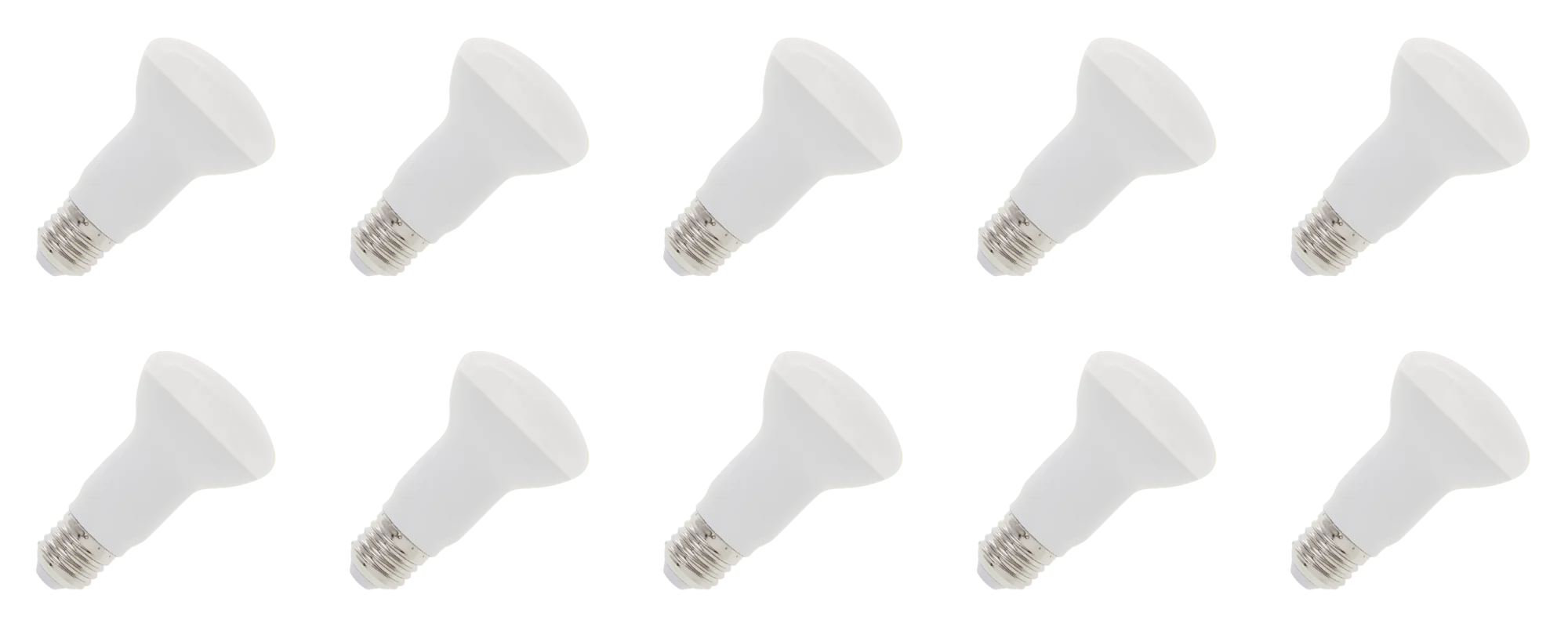 Lighto | LED-Glühbirne | Große Fassung E27 | Reflektorbirne | Hell | 63mm | 6W | 10 Stück