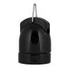 Bailey Fassung Porzellan E27 schwarz + Haken