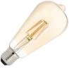 Bailey | LED Edison Sensor Lampe Tag/Nacht | Große Fassung E27 | 4W (ersetzt 40W) Gold