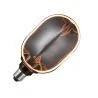Lighto | LED-Lampe | E27-Fassung | Ovale Lampe | Rauchglas | 100mm | 4W