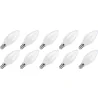 Lighto | LED-Faden | Kleine Fassung E14 | Kerzenlampe | Hell | 35mm | 5W | 10 Stück