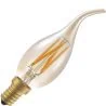 Lighto | LED-Glühfaden | Kleine Fassung E14 | Kerzenlampenspitze | Gold | 35mm | 4W