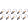Lighto | LED-Glühfaden | Große Fassung E27 | Kugelbirne | Hell | 45mm | 4W | 10 Stück