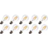 Lighto | LED-Glühfaden | Große Fassung E27 | Standard Glühbirne | Hell | 60mm | 4W | 10 Stück