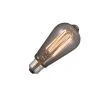 Lighto | LED-Glühfaden | E27-Fassung | Edison-Lampe | Rauchglas | ST64 | 64mm | 6W