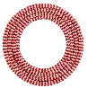 Calex | Textilummanteltes Kabel | 2x0,75mm² | 1,5M | Rot/Weiß | 60W